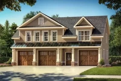 Modern Colonial-Style Garage Plan with 1-Bed Apartment - 964 Sq Ft