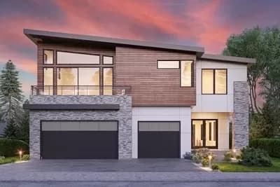 5-Bed Contemporary Home Plan with Elevator and Walkout Basement