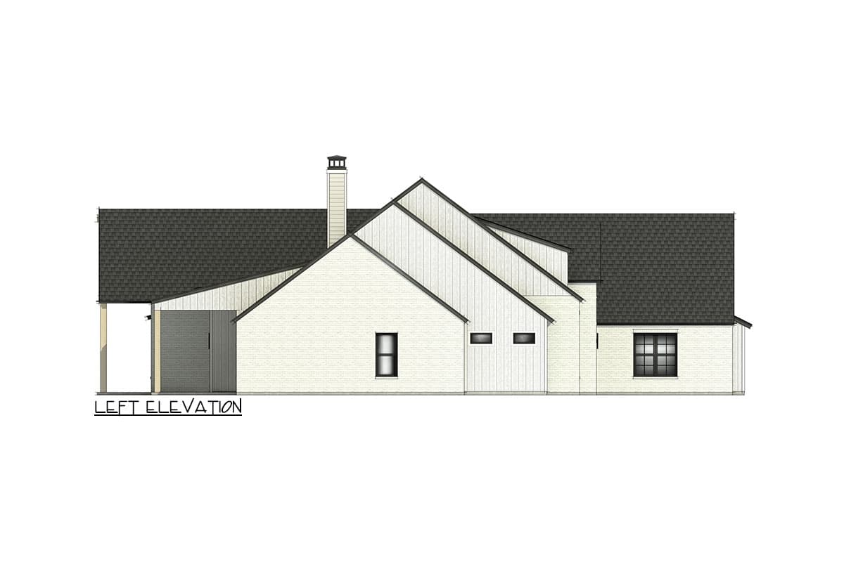 Plan 818057JSS: New American Single-Story Home Plan with Access to Laundry Room from Primary Closet - Image #6 - Acadian, Country, European, New American, Transitional