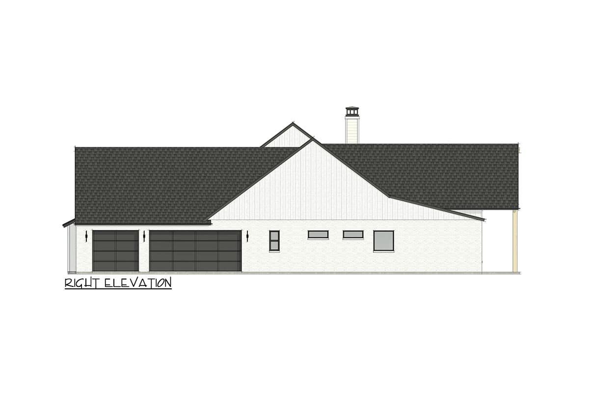 Plan 818057JSS: New American Single-Story Home Plan with Access to Laundry Room from Primary Closet - Image #8 - Acadian, Country, European, New American, Transitional