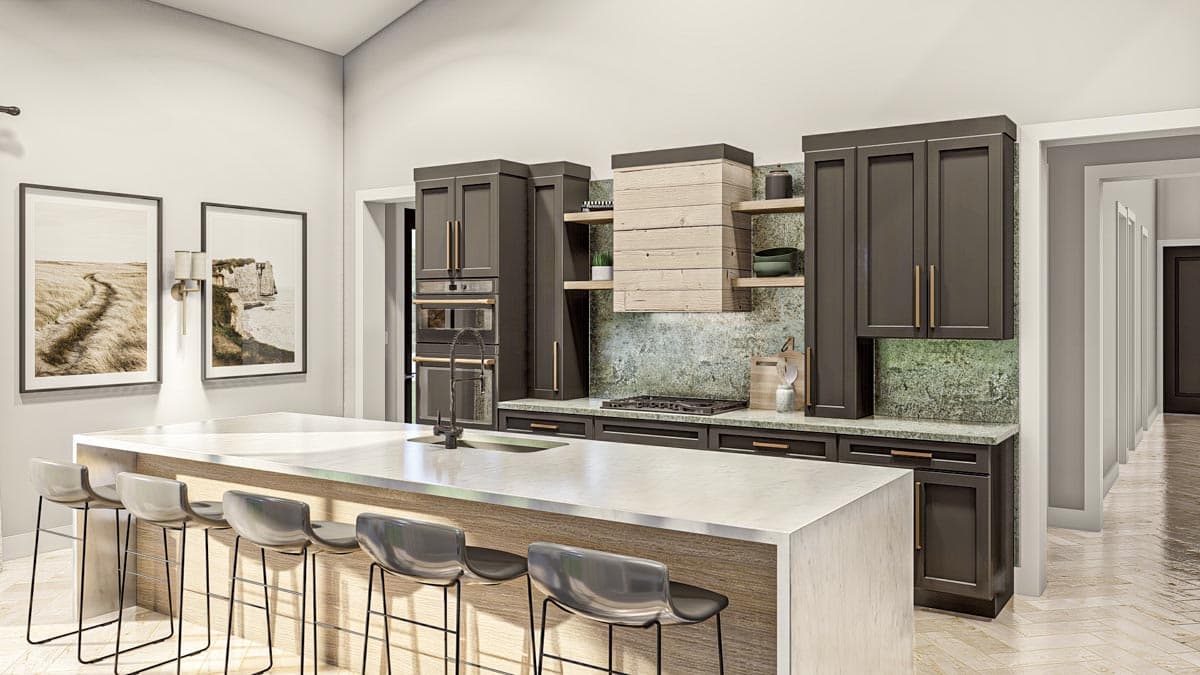 Plan 623236DJ: 3-Bedroom Barndominium-Style House Plan with Home Office - Image #8 - Barndominium, Country, Craftsman, Rustic