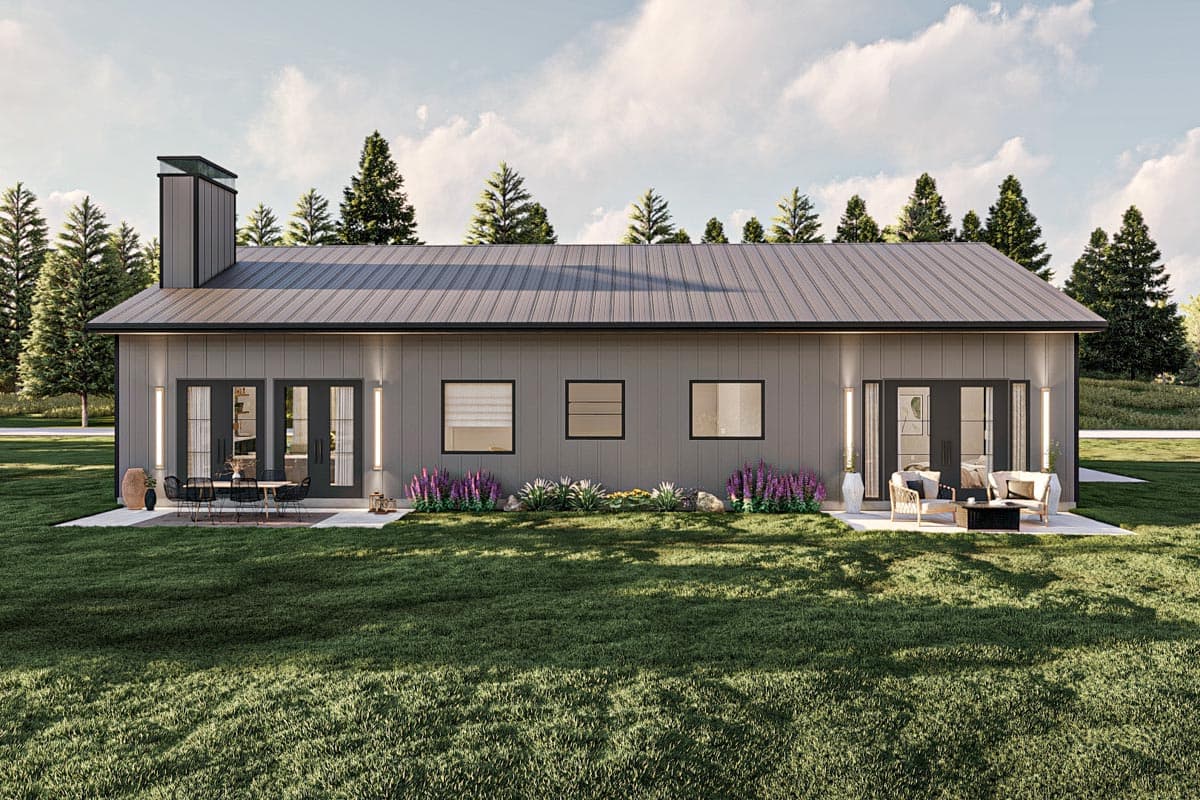 Plan 623236DJ: 3-Bedroom Barndominium-Style House Plan with Home Office - Image #14 - Barndominium, Country, Craftsman, Rustic