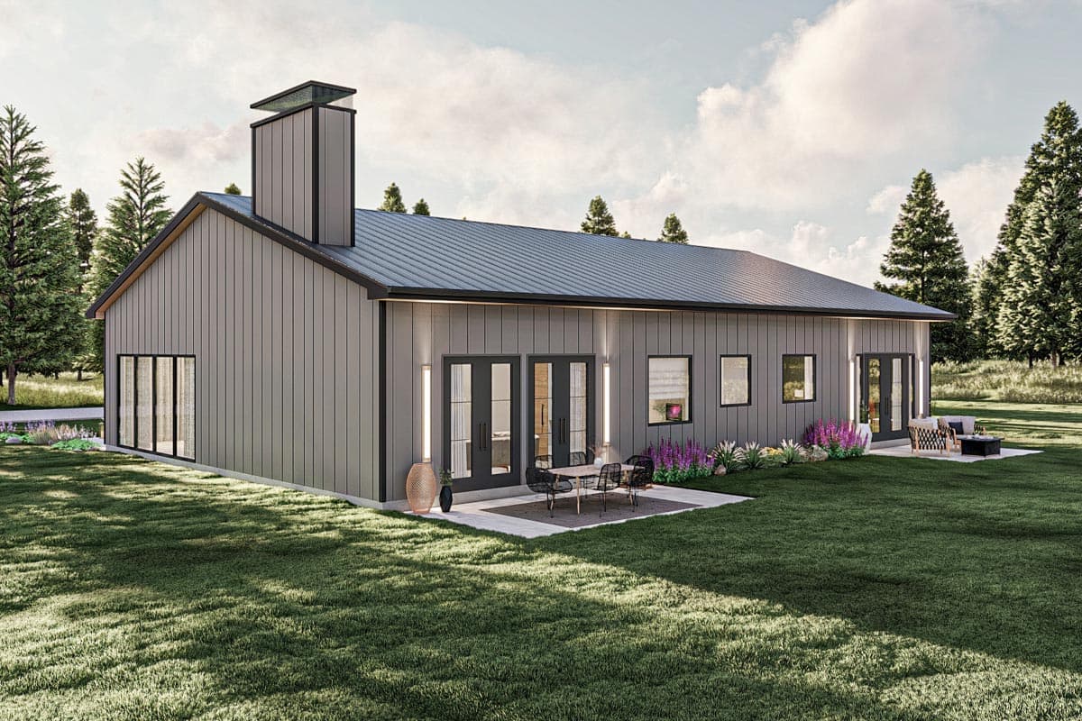 Plan 623236DJ: 3-Bedroom Barndominium-Style House Plan with Home Office - Image #15 - Barndominium, Country, Craftsman, Rustic