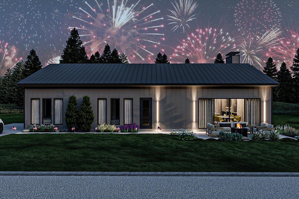 Plan 623236DJ: 3-Bedroom Barndominium-Style House Plan with Home Office - Image #16 - Barndominium, Country, Craftsman, Rustic