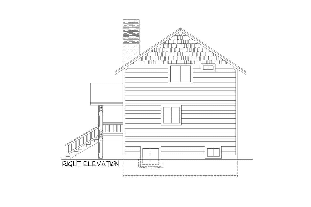 Plan 350017GH: Craftsman Lake House Plan with Floor to Ceiling View to the Side - Image #5 - Country, Craftsman, Mountain
