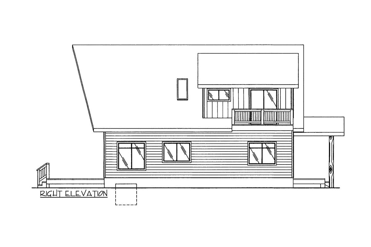 Plan 350018GH: 1,500 Square Foot Cabin with Loft and Wraparound Deck - Image #5 - Cabin, Craftsman, Mountain, Rustic, Traditional