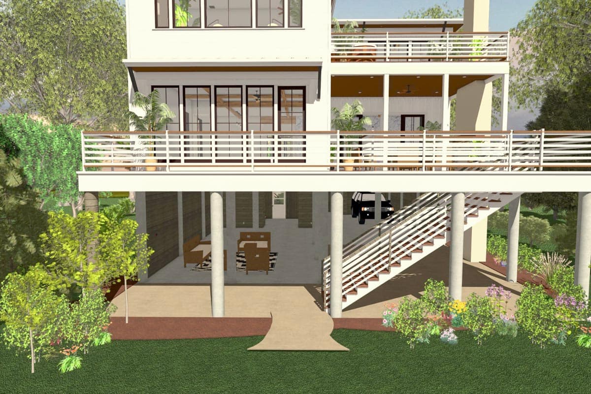 Plan 765049TWN: 3000 Square Foot Beach Home Plan - Image #13 - Beach, Coastal, Coastal Contemporary, Low Country, New Orleans, Shingle