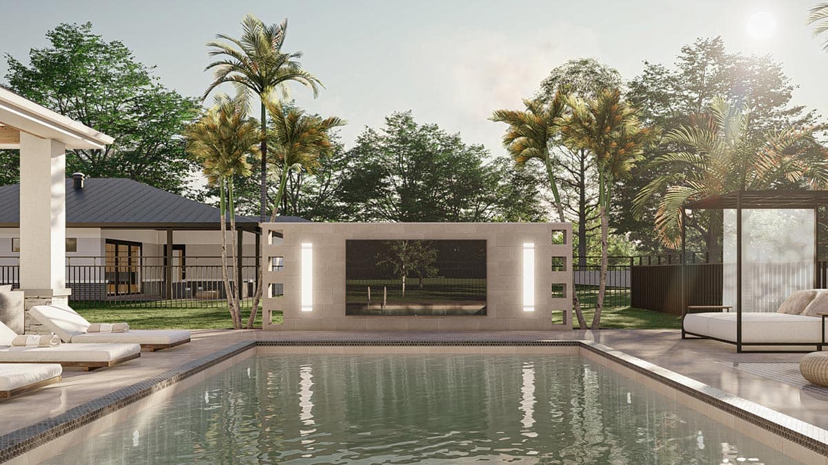 Plan 623238DJ: 2-Bedroom Transitional House Plan with a 2-Car Garage and RV Bay - Image #6 - European, Florida-Style, Mediterranean, Spanish, Transitional