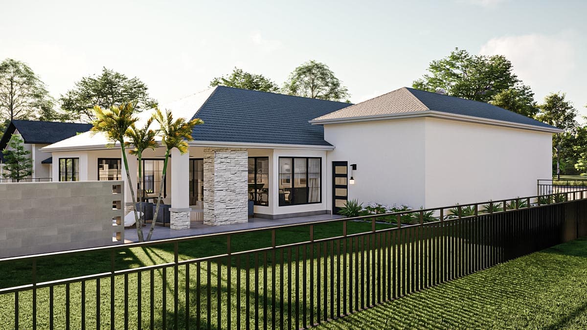 Plan 623238DJ: 2-Bedroom Transitional House Plan with a 2-Car Garage and RV Bay - Image #7 - European, Florida-Style, Mediterranean, Spanish, Transitional