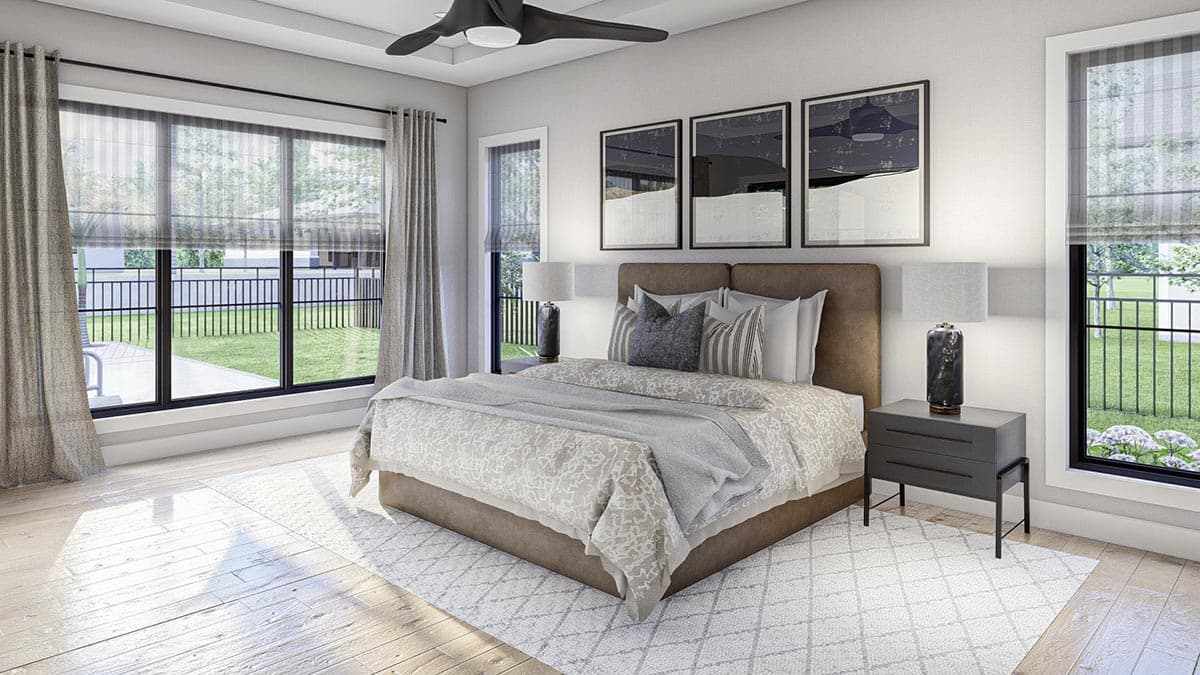 Plan 623238DJ: 2-Bedroom Transitional House Plan with a 2-Car Garage and RV Bay - Image #16 - European, Florida-Style, Mediterranean, Spanish, Transitional