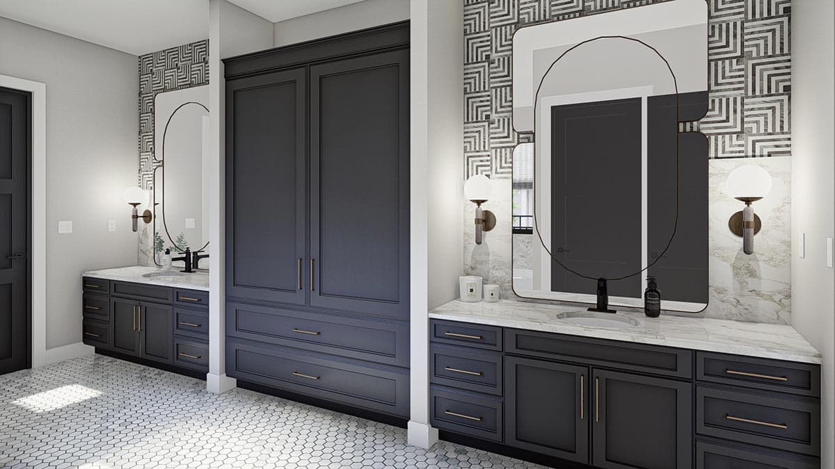 Plan 623238DJ: 2-Bedroom Transitional House Plan with a 2-Car Garage and RV Bay - Image #19 - European, Florida-Style, Mediterranean, Spanish, Transitional