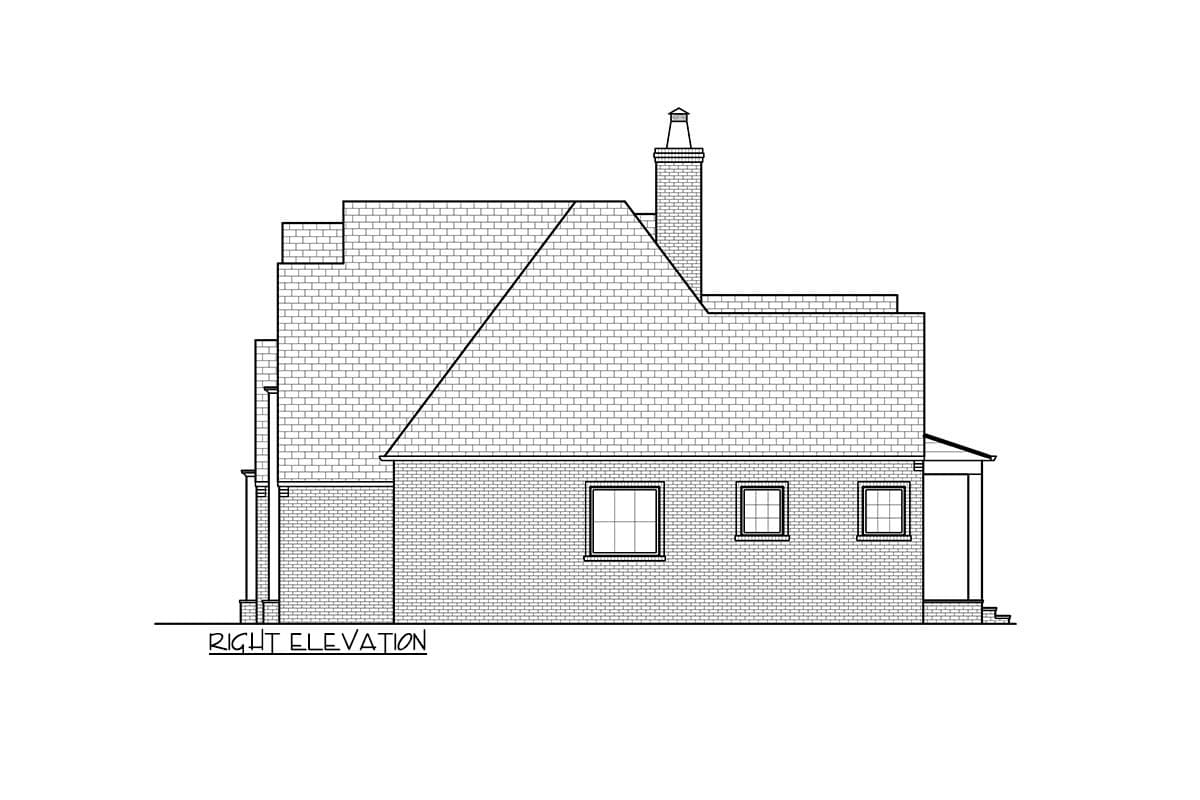 Plan 93186EL: Contemporary Tudor Home Plan with Flex and Bonus Rooms - Image #8 - Acadian, Contemporary, European, Southern, Transitional, Tudor