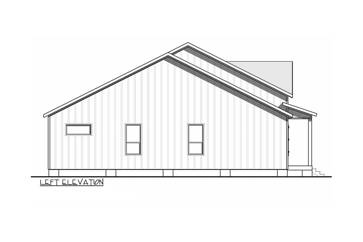 Plan 100305GHR: Modern Farmhouse Duplex House Plan with Matching 1046 Square Foot 3-Bed Units - Image #18 - Country, Farmhouse, Modern Farmhouse, Southern