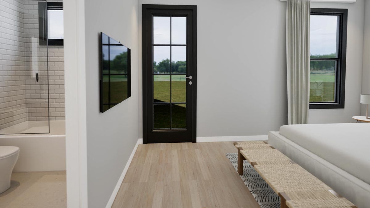 Plan 100305GHR: Modern Farmhouse Duplex House Plan with Matching 1046 Square Foot 3-Bed Units - Image #15 - Country, Farmhouse, Modern Farmhouse, Southern