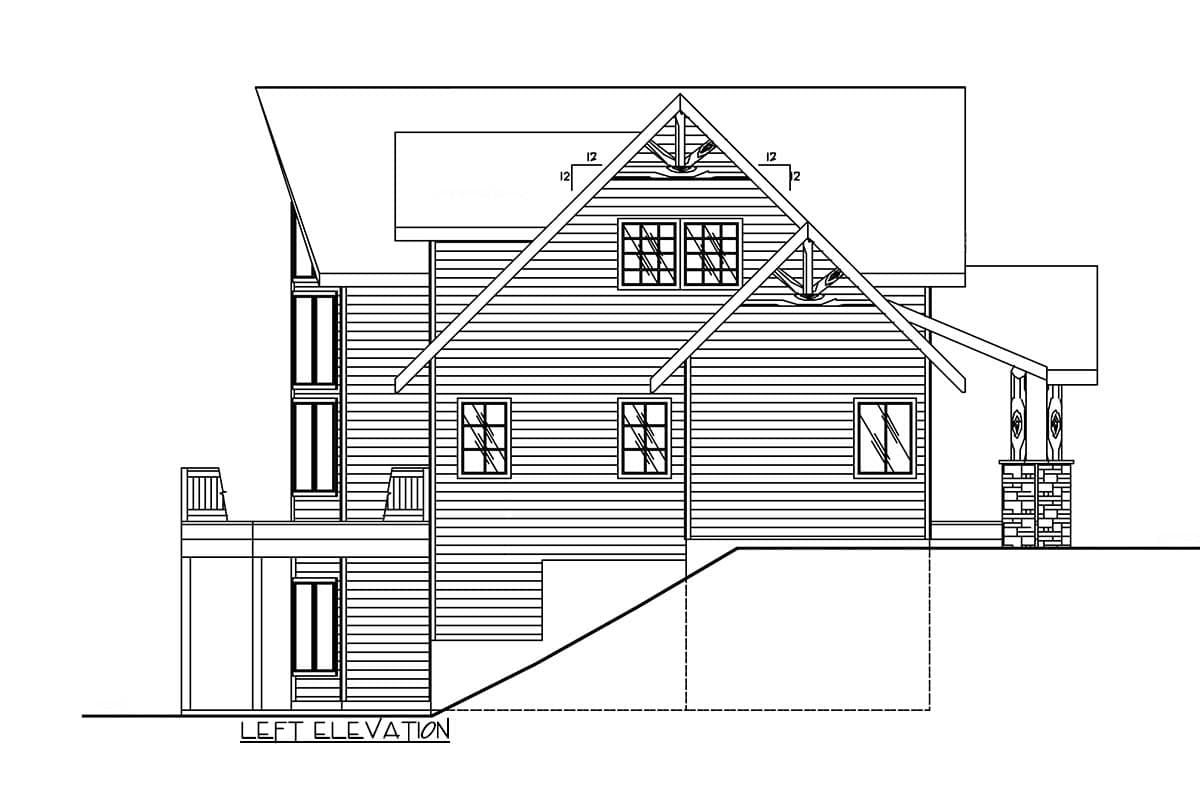 Plan 35108GH: Mountain Home Plan with 3 Bedrooms with Open Concept Layout - 2281 Sq Ft - Image #28 - Mountain, Northwest, Rustic, Vacation