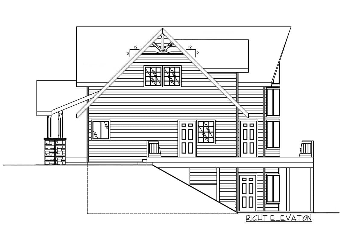 Plan 35108GH: Mountain Home Plan with 3 Bedrooms with Open Concept Layout - 2281 Sq Ft - Image #30 - Mountain, Northwest, Rustic, Vacation