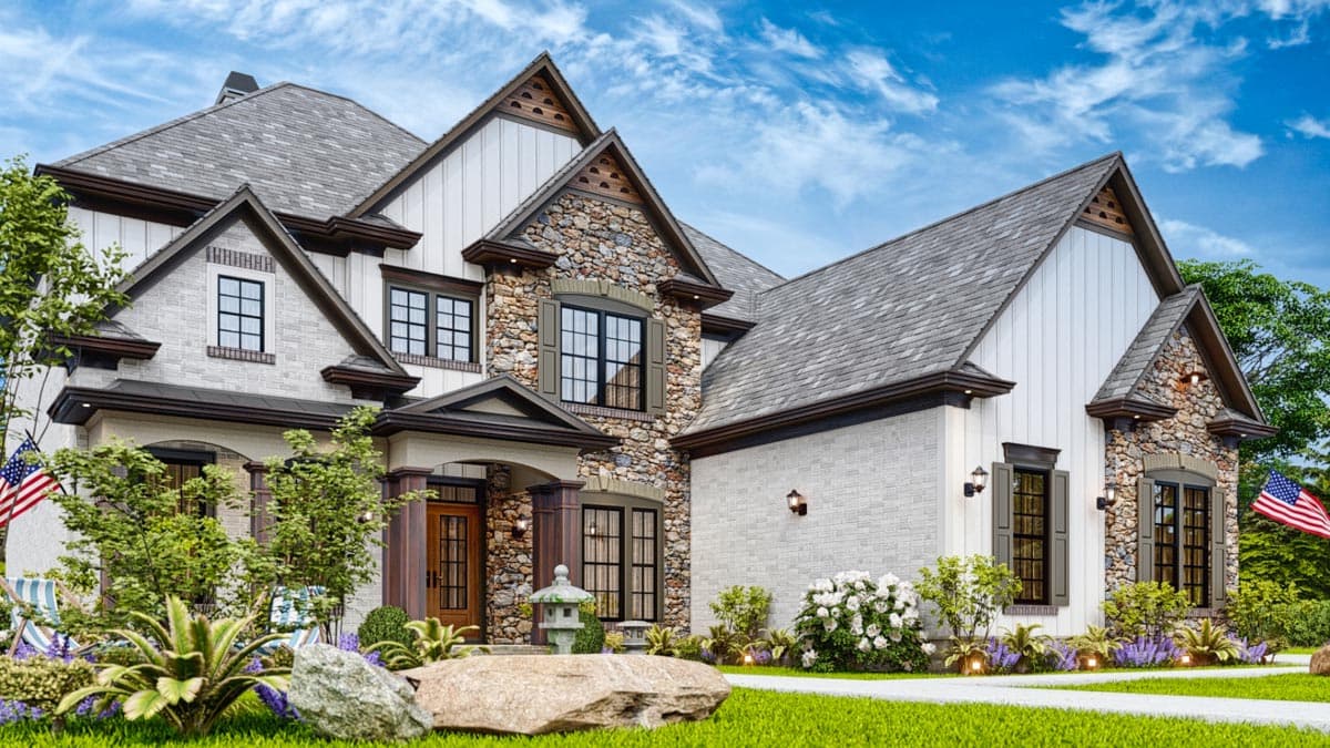 Plan 25806GE: 5-Bed House Plan with Angled Keeping Room and Formal and Informal Dining - 3547 Sq Ft - Image #8 - Country, European, Mountain, New American, Traditional