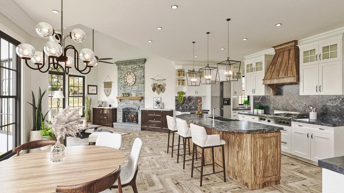 Plan 25806GE: 5-Bed House Plan with Angled Keeping Room and Formal and Informal Dining - 3547 Sq Ft - Image #14 - Country, European, Mountain, New American, Traditional