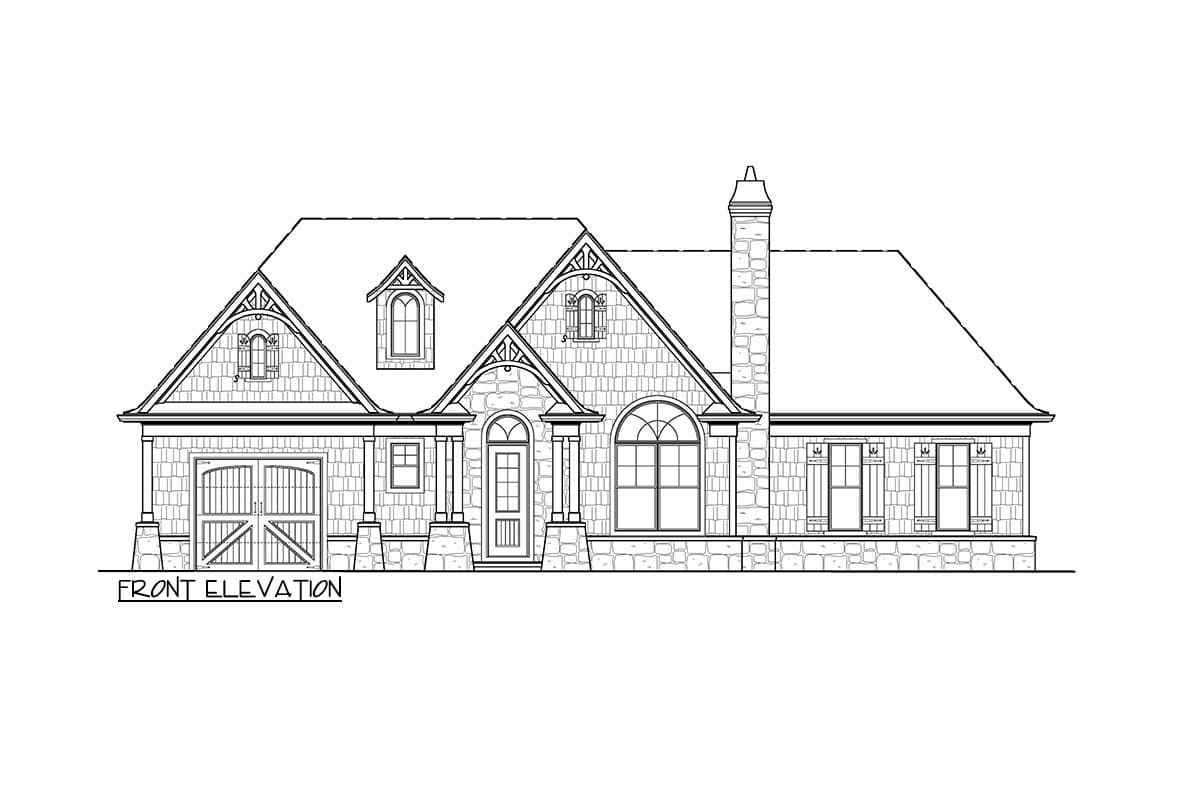 Plan 25808GE: Rustic Mountain Cottage Under 1200 Square Feet with Split Bedroom Layout - Image #17 - Cottage, Mountain, Ranch, Rustic