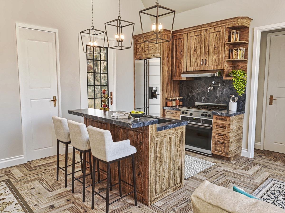 Plan 25808GE: Rustic Mountain Cottage Under 1200 Square Feet with Split Bedroom Layout - Image #13 - Cottage, Mountain, Ranch, Rustic