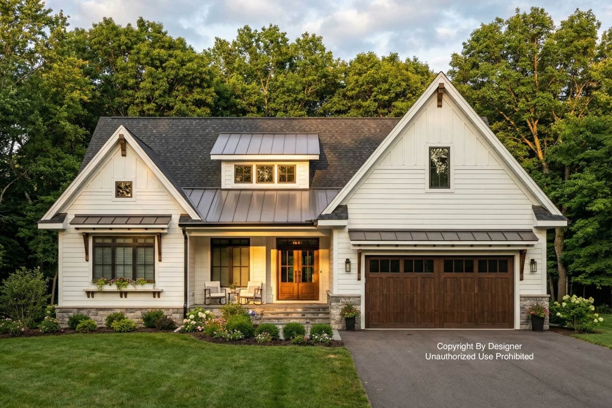 Plan 14747RK: 2000 Sq. Ft. Modern Farmhouse Plan with 3-Bedrooms on One Level - Video Cover Image - Country, Craftsman, Modern Farmhouse, New American, Ranch
