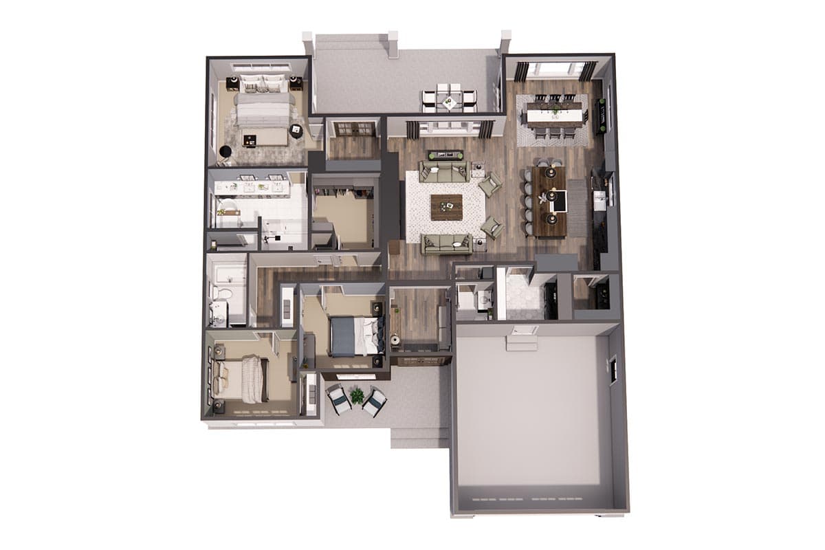 Plan 14747RK: 2000 Sq. Ft. Modern Farmhouse Plan with 3-Bedrooms on One Level - Image #33 - Country, Craftsman, Modern Farmhouse, New American, Ranch