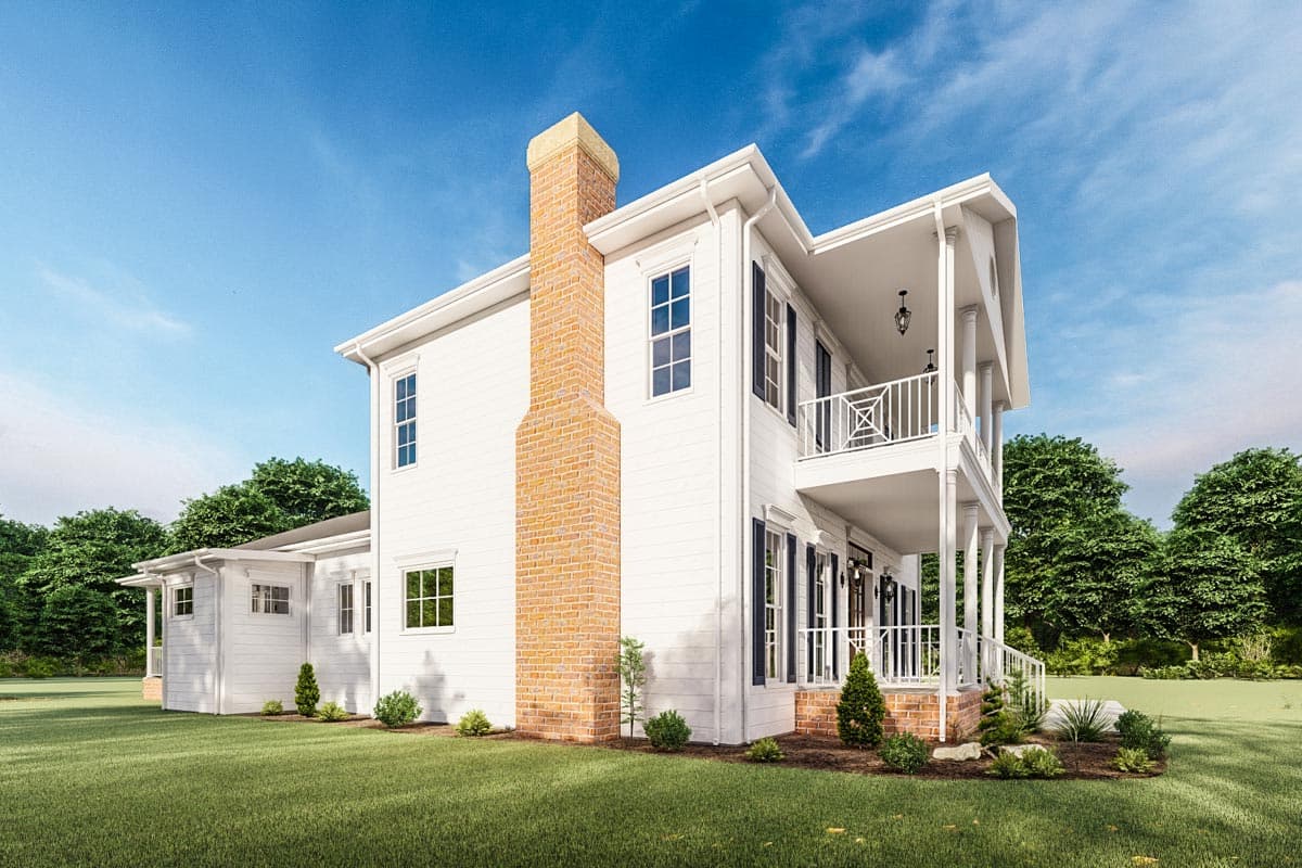 Plan 777056MTL: Southern Traditional House Plan with Stacked Front Porches and Rear Garage - Image #5 - Colonial, Country, New Orleans, Southern, Southern Traditional