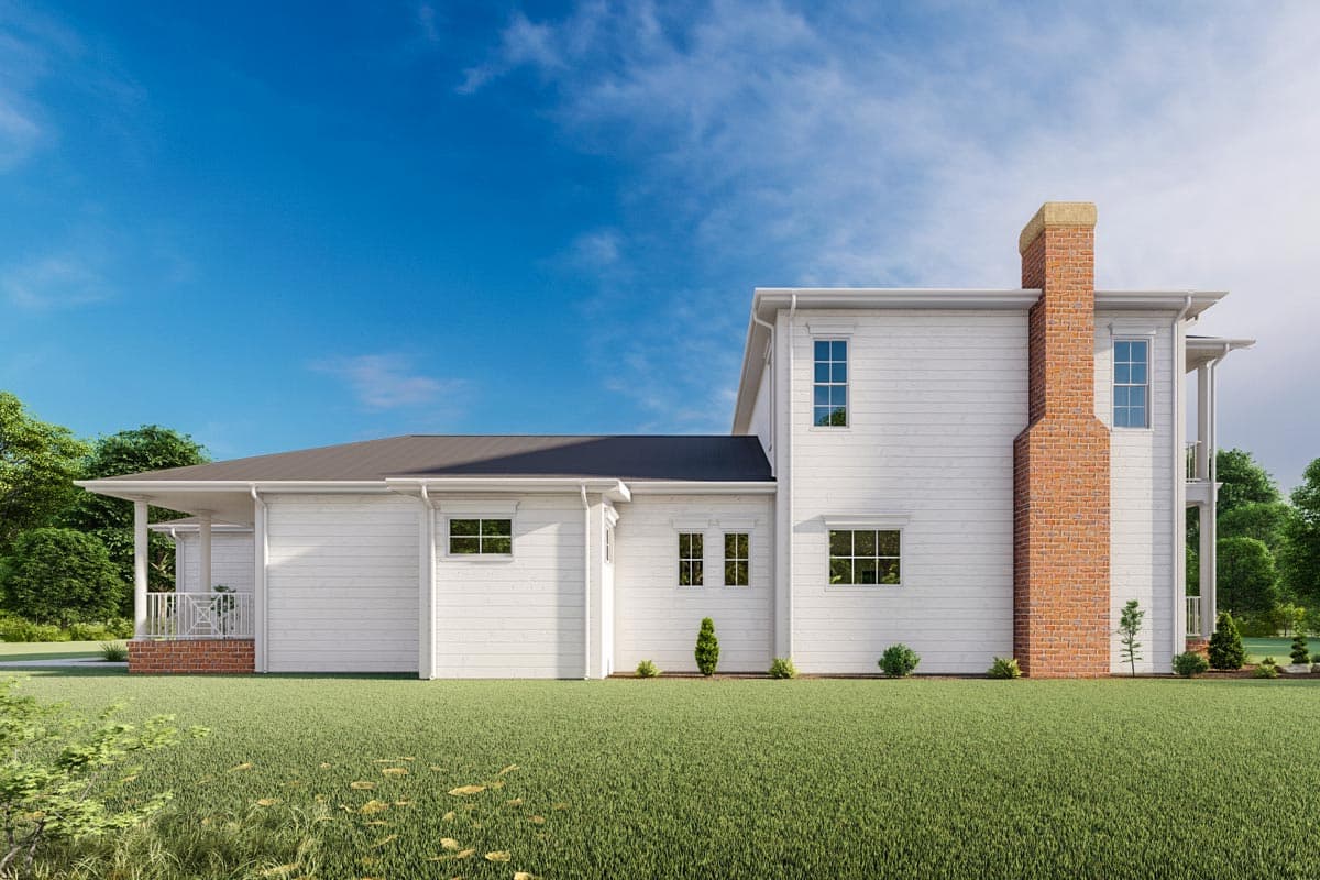 Plan 777056MTL: Southern Traditional House Plan with Stacked Front Porches and Rear Garage - Image #6 - Colonial, Country, New Orleans, Southern, Southern Traditional