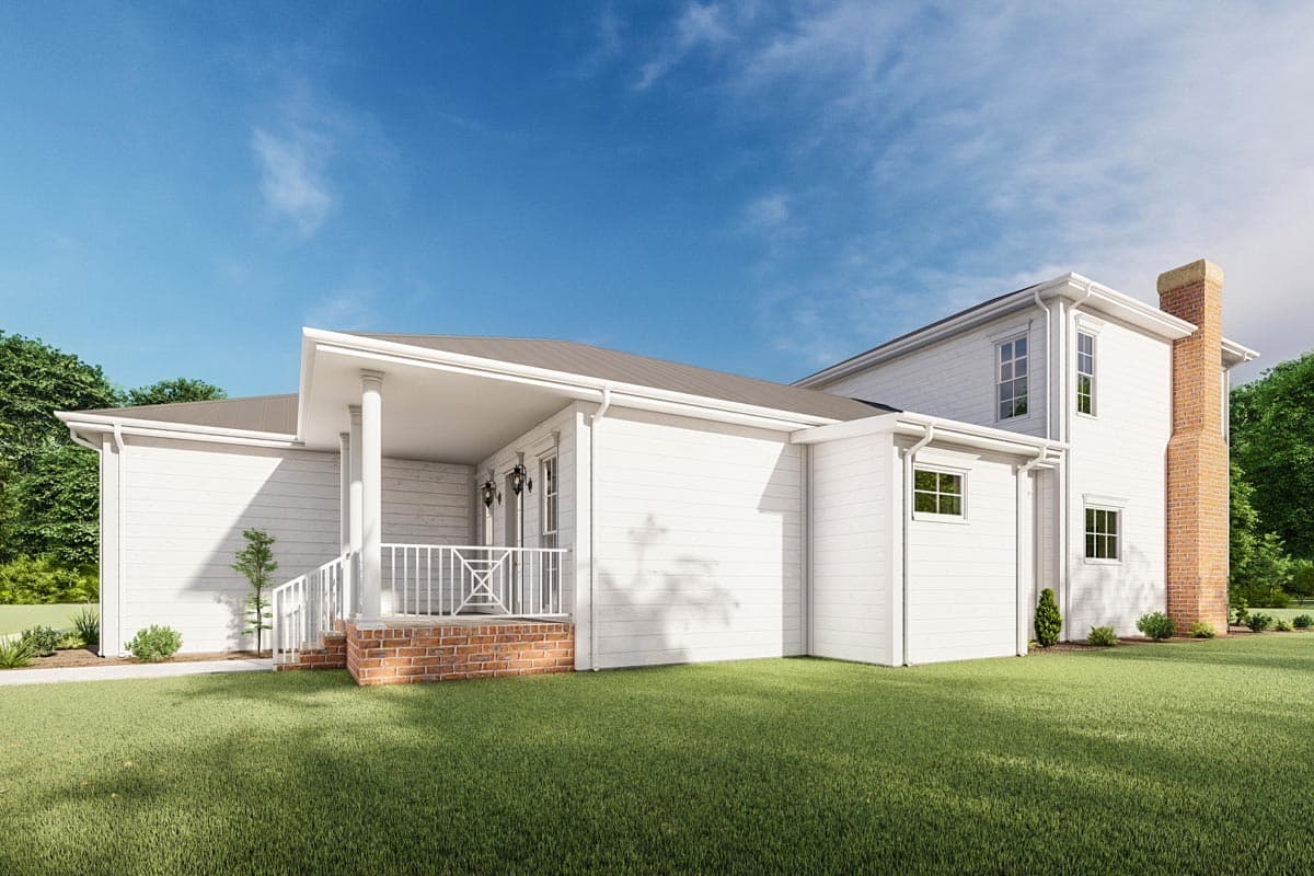 Plan 777056MTL: Southern Traditional House Plan with Stacked Front Porches and Rear Garage - Image #7 - Colonial, Country, New Orleans, Southern, Southern Traditional