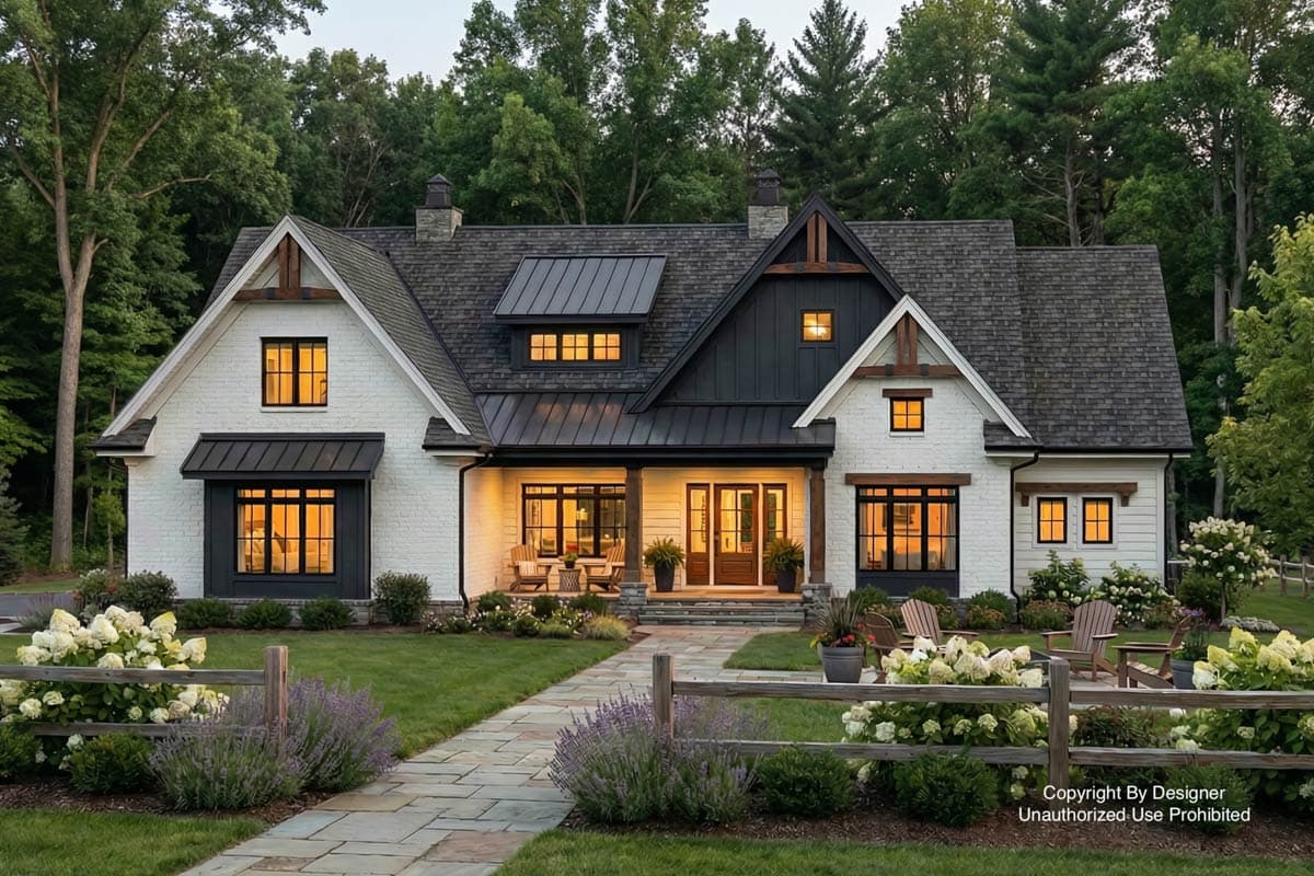 Plan 14749RK: Modern Farmhouse House Plan - 2425 Sq Ft - Architectural Designs - Image #1 - Craftsman, Modern Farmhouse, New American