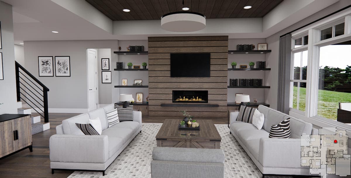 Plan 14748RK: 4 Bed Transitional Farmhouse Plan with Private Master Suite Porch - 2563 Sq Ft - Image #12 - Farmhouse, Modern Farmhouse, New American, Rustic, Transitional