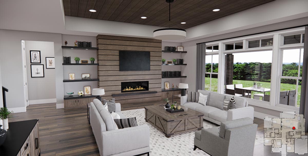 Plan 14748RK: 4 Bed Transitional Farmhouse Plan with Private Master Suite Porch - 2563 Sq Ft - Image #13 - Farmhouse, Modern Farmhouse, New American, Rustic, Transitional