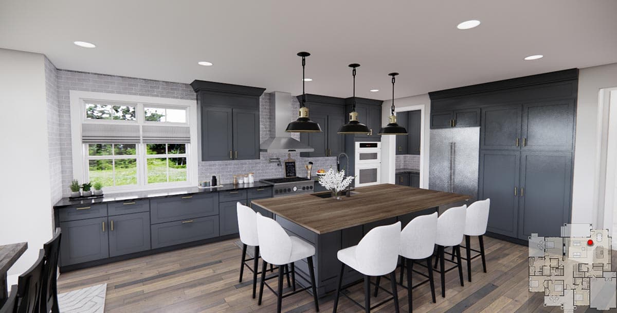 Plan 14748RK: 4 Bed Transitional Farmhouse Plan with Private Master Suite Porch - 2563 Sq Ft - Image #14 - Farmhouse, Modern Farmhouse, New American, Rustic, Transitional