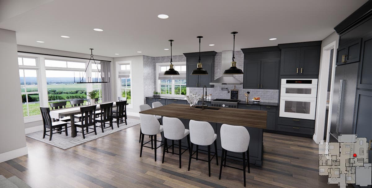 Plan 14748RK: 4 Bed Transitional Farmhouse Plan with Private Master Suite Porch - 2563 Sq Ft - Image #15 - Farmhouse, Modern Farmhouse, New American, Rustic, Transitional