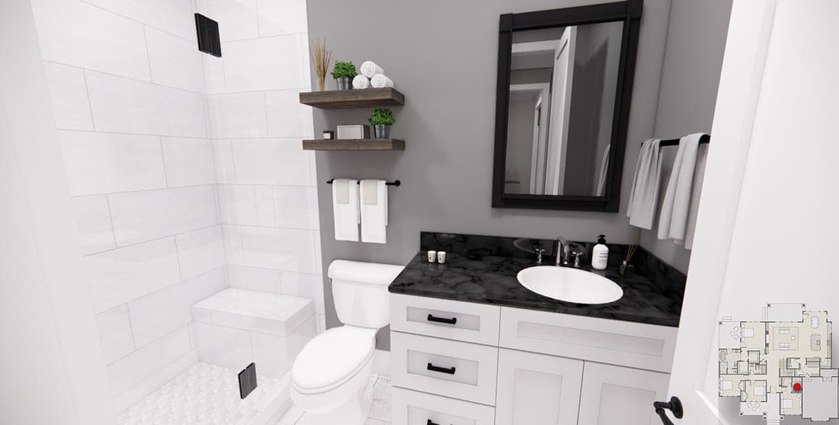 Plan 14748RK: 4 Bed Transitional Farmhouse Plan with Private Master Suite Porch - 2563 Sq Ft - Image #21 - Farmhouse, Modern Farmhouse, New American, Rustic, Transitional