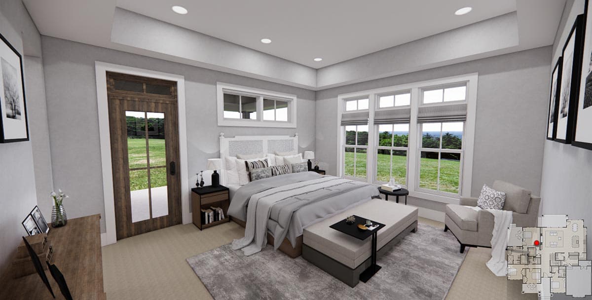 Plan 14748RK: 4 Bed Transitional Farmhouse Plan with Private Master Suite Porch - 2563 Sq Ft - Image #22 - Farmhouse, Modern Farmhouse, New American, Rustic, Transitional