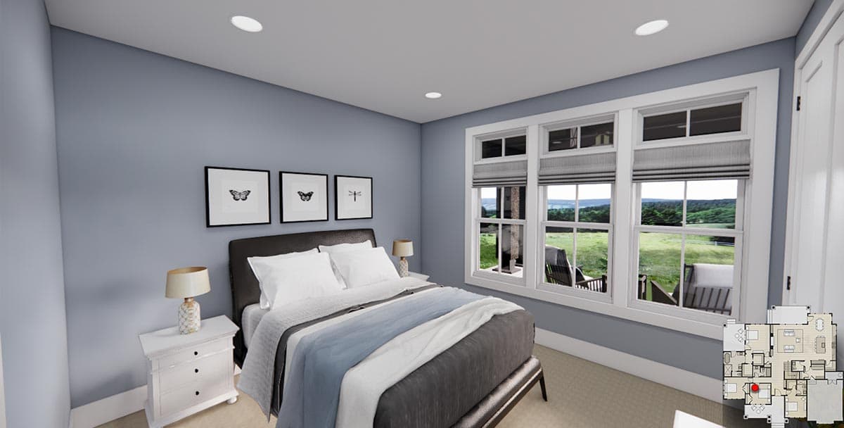 Plan 14748RK: 4 Bed Transitional Farmhouse Plan with Private Master Suite Porch - 2563 Sq Ft - Image #26 - Farmhouse, Modern Farmhouse, New American, Rustic, Transitional