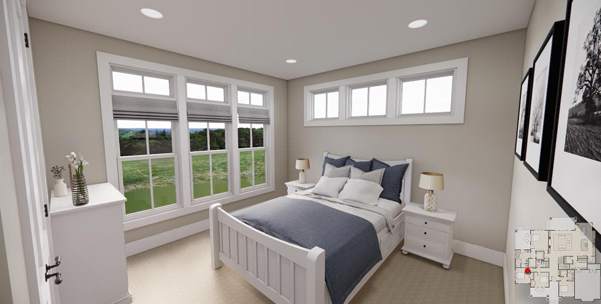 Plan 14748RK: 4 Bed Transitional Farmhouse Plan with Private Master Suite Porch - 2563 Sq Ft - Image #28 - Farmhouse, Modern Farmhouse, New American, Rustic, Transitional