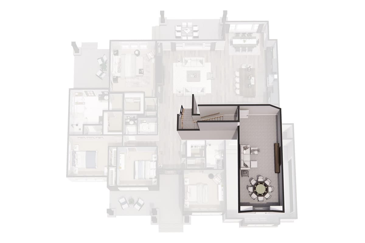 Plan 14748RK: 4 Bed Transitional Farmhouse Plan with Private Master Suite Porch - 2563 Sq Ft - Image #33 - Farmhouse, Modern Farmhouse, New American, Rustic, Transitional