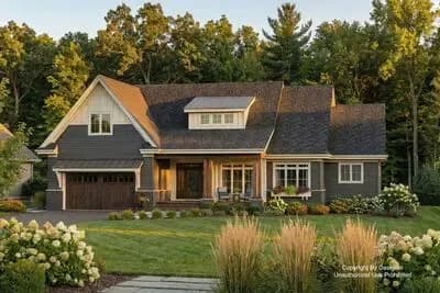 2120 Square Foot 3-Bed New American House Plan with Bonus Expansion