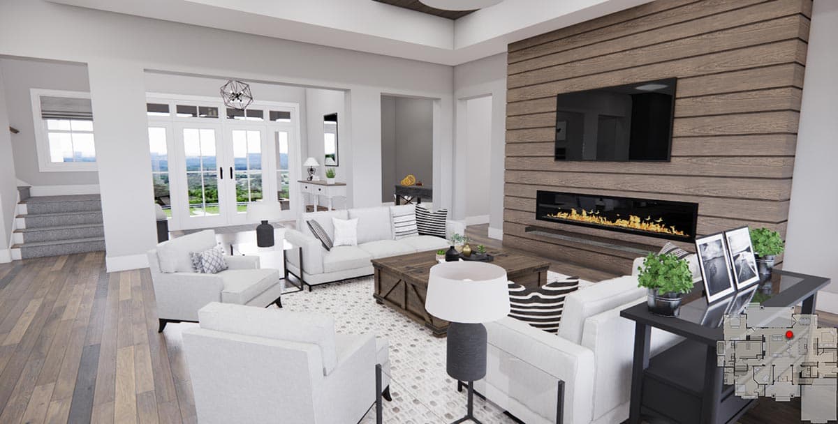 Plan 14752RK: Modern Farmhouse with Home Office and 12-Foot-Deep Rear Porch and Bonus Expansion - Image #10 - Country, Craftsman, Farmhouse, Modern Farmhouse, New American