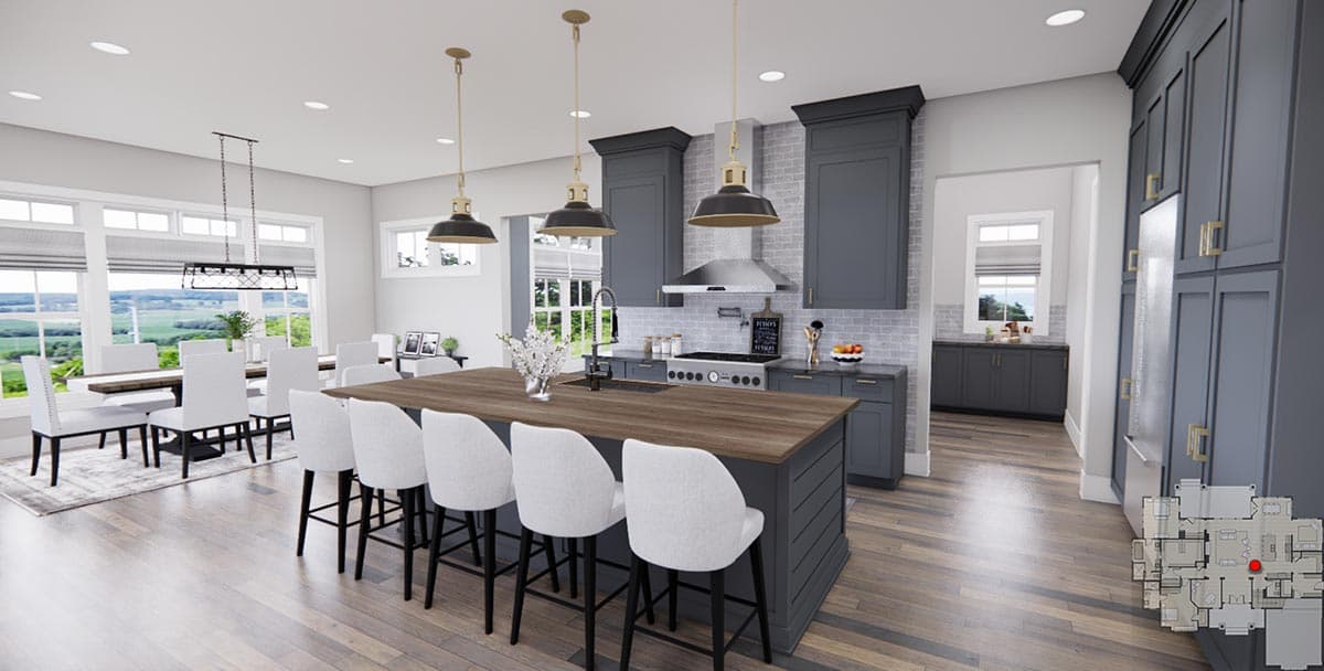 Plan 14752RK: Modern Farmhouse with Home Office and 12-Foot-Deep Rear Porch and Bonus Expansion - Image #14 - Country, Craftsman, Farmhouse, Modern Farmhouse, New American