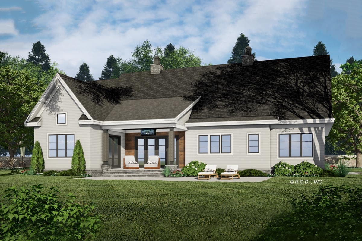 Plan 14753RK: New American Farmhouse with Main Floor Flex Room and Bonus Expansion - 2336 Sq Ft - Image #5 - Country, Craftsman, Modern Farmhouse, New American
