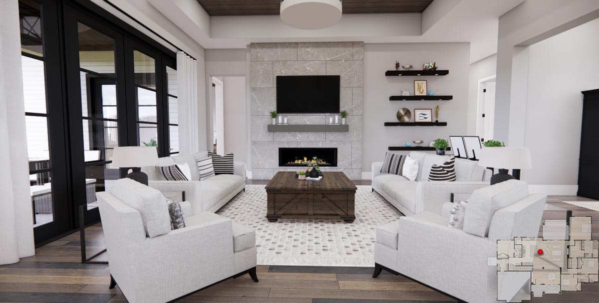 Plan 14753RK: New American Farmhouse with Main Floor Flex Room and Bonus Expansion - 2336 Sq Ft - Image #14 - Country, Craftsman, Modern Farmhouse, New American