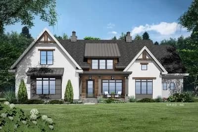 New American Farmhouse with Main Floor Flex Room and Bonus Expansion - 2336 Sq Ft