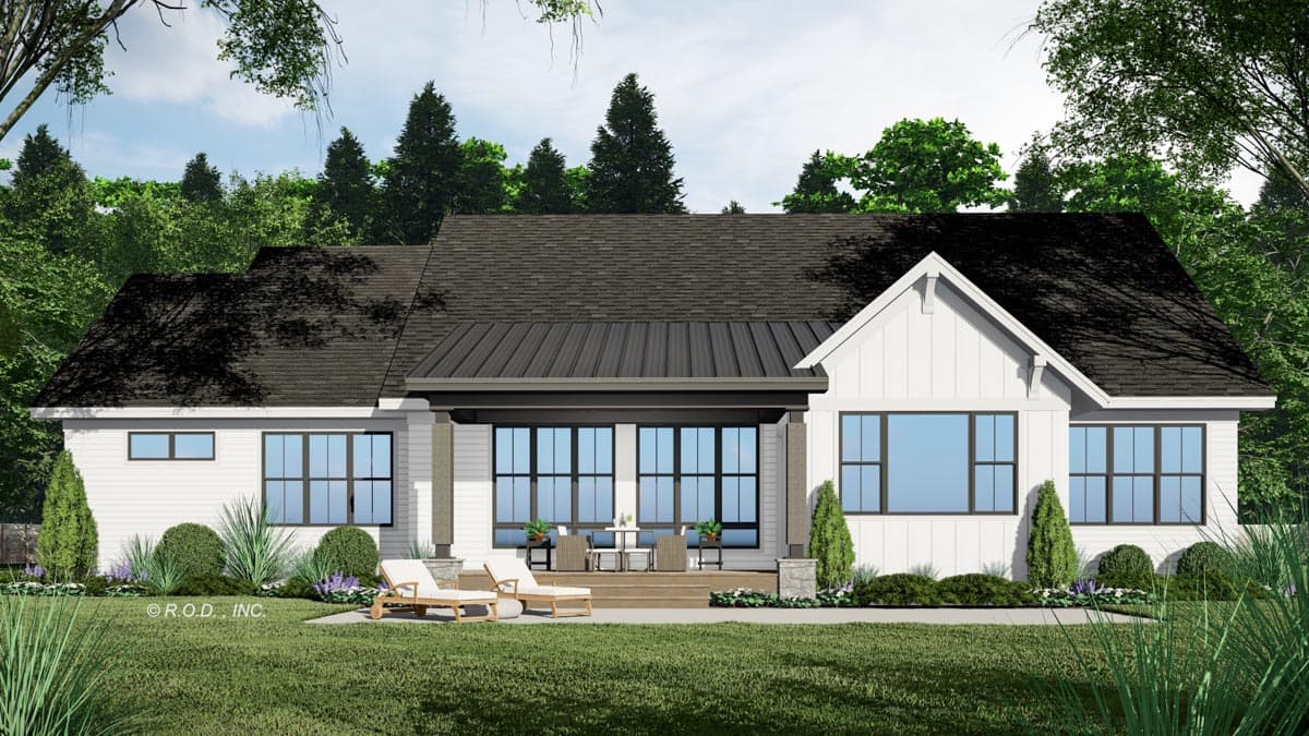 Plan 14754RK: 2600 Square Foot Rustic Traditional House Plan with 10-Foot-Deep Rear Porch - Image #6 - Cottage, Country, New American, Rustic, Traditional