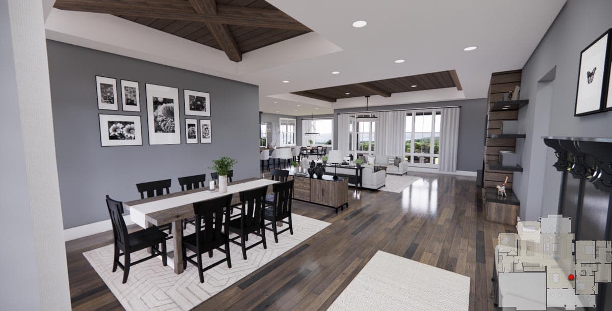 Plan 14754RK: 2600 Square Foot Rustic Traditional House Plan with 10-Foot-Deep Rear Porch - Image #8 - Cottage, Country, New American, Rustic, Traditional