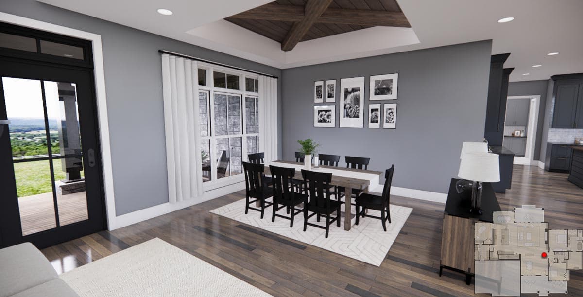 Plan 14754RK: 2600 Square Foot Rustic Traditional House Plan with 10-Foot-Deep Rear Porch - Image #10 - Cottage, Country, New American, Rustic, Traditional