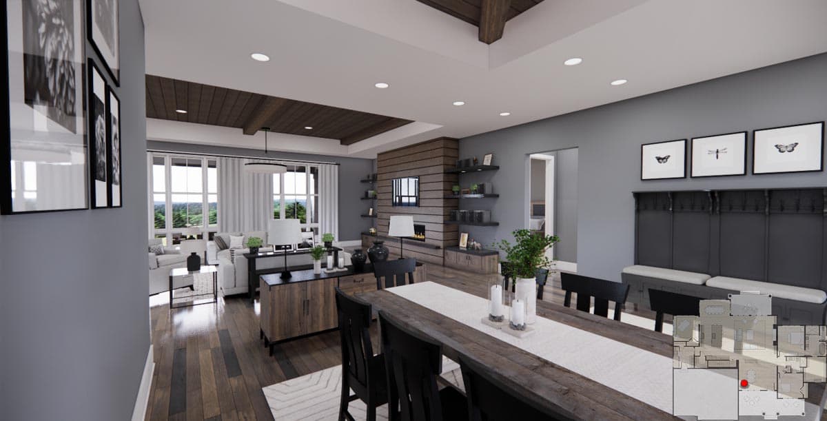 Plan 14754RK: 2600 Square Foot Rustic Traditional House Plan with 10-Foot-Deep Rear Porch - Image #11 - Cottage, Country, New American, Rustic, Traditional