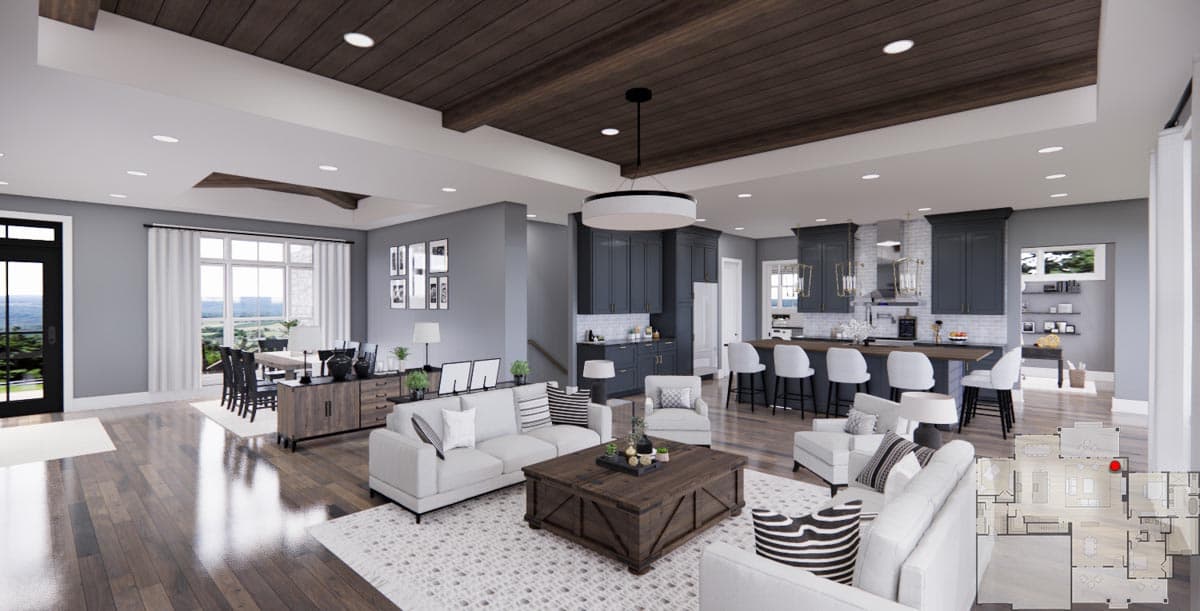 Plan 14754RK: 2600 Square Foot Rustic Traditional House Plan with 10-Foot-Deep Rear Porch - Image #13 - Cottage, Country, New American, Rustic, Traditional